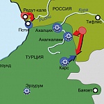Русско-турецкая война 1806-1812 гг. Карта кампании на Кавказе 1807 г.